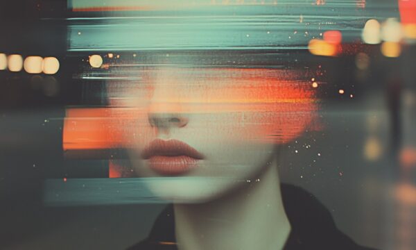 Abstract Portrait with Blurred Overlay Abstract Portrait with Blurred Overlay