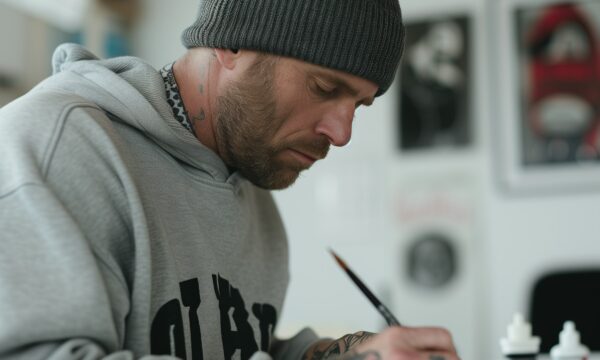 Focused Tattooed Artist Focused Tattooed Artist