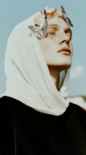 Serene Portrait with Headscarf