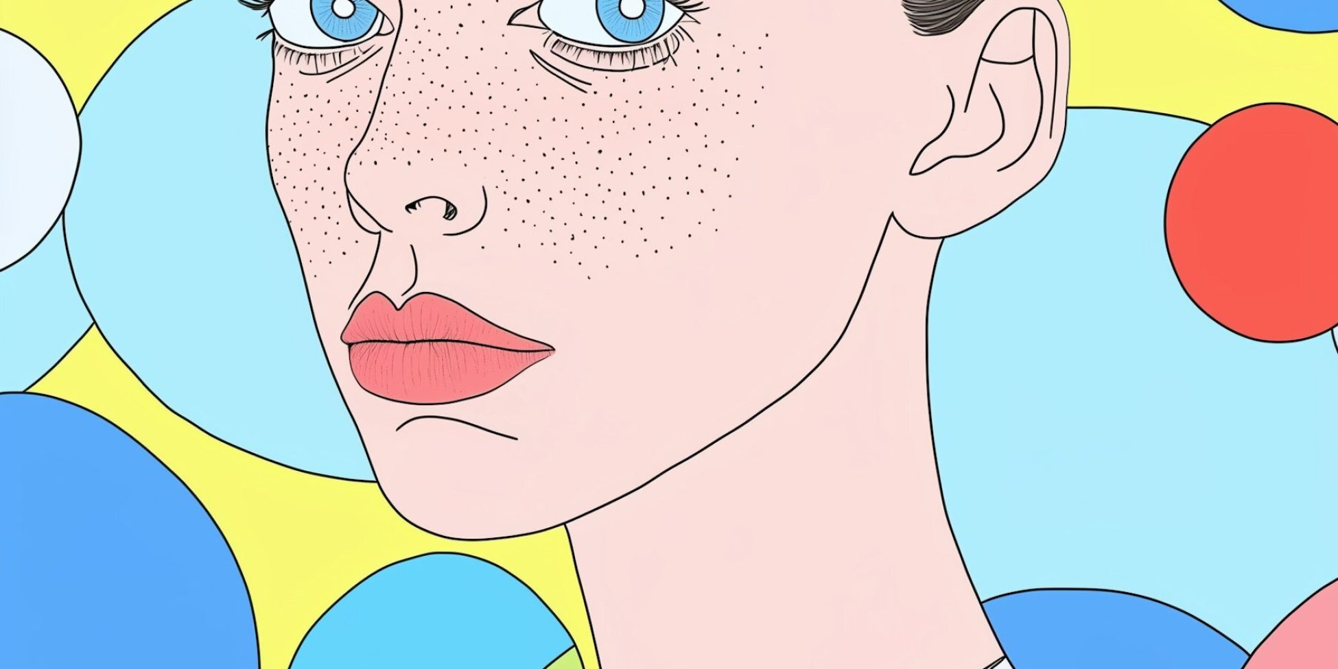 Stylized Portrait with Abstract Background