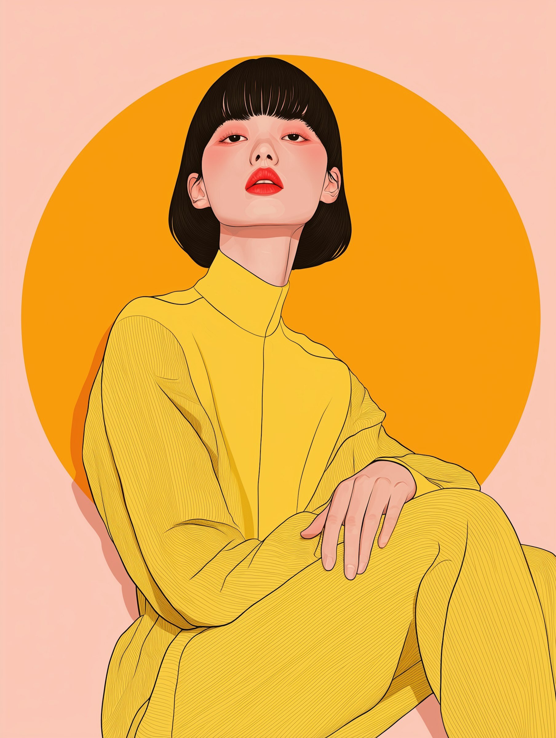 Stylized Portrait with Bold Colors Stylized Portrait with Bold Colors